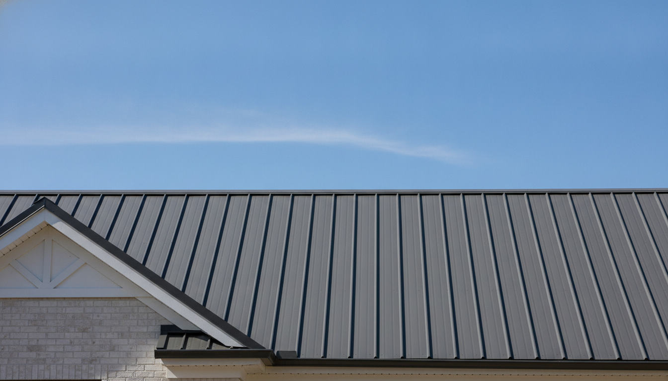 Standing seam metal roof installation